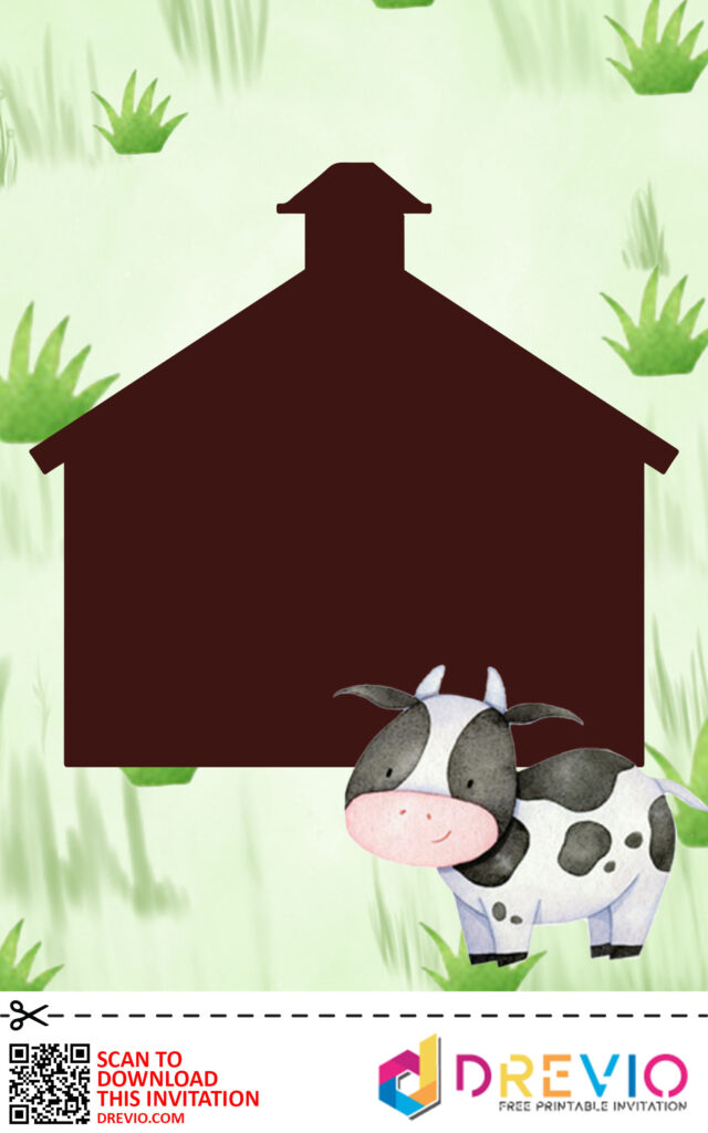 Invitation Template of [FREE INVITATIONS]Animal Farm Baby Shower Invitations + Party Ideas 7