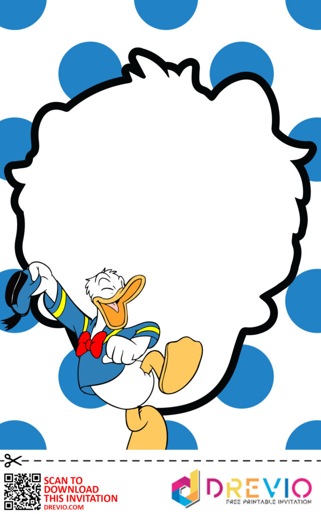 Invitation Template of Donald Duck Themed Baby Shower Invitations + Party Ideas 7