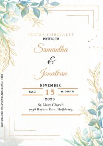 (Free) 7+ Autumn Nuptials Canva Wedding Invitation Templates - Drevio ...