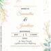 7+ Beautiful Autumn Floral And Gold Nuptials Invitation Templates with sparkling gold glitters