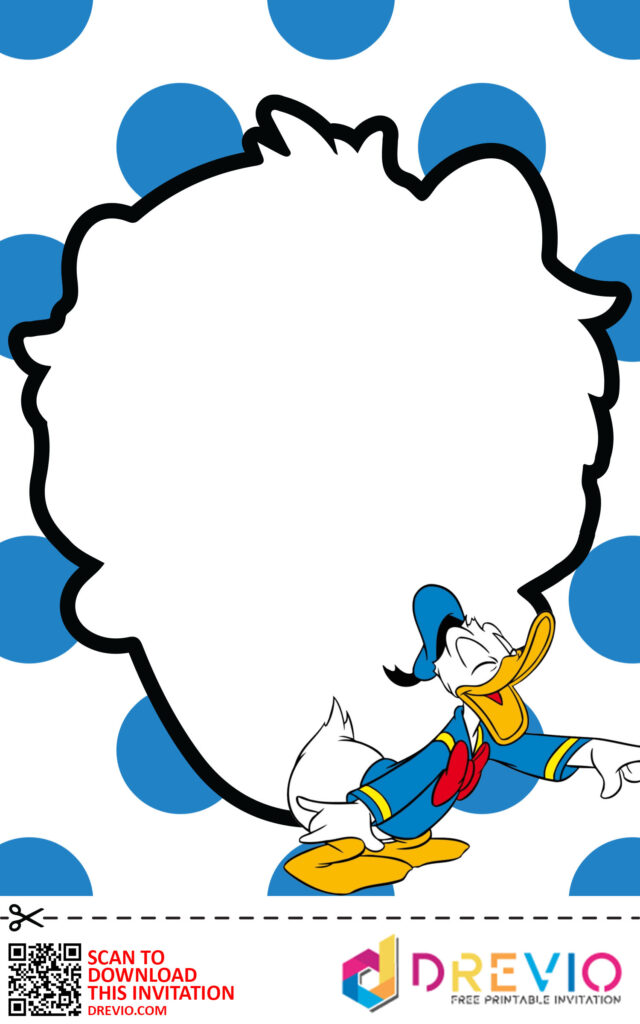 Invitation Template of Donald Duck Themed Baby Shower Invitations + Party Ideas 8