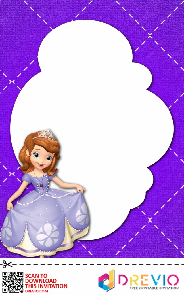 Invitation Template of [FREE INVITATIONS] Sofia the First Baby Shower Invitations + Party Ideas 8