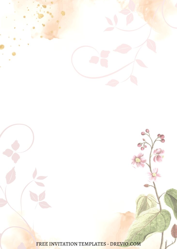 (Free) 8+ Whimsical Country Flower Canva Wedding Birthday Templates with beautiful lily