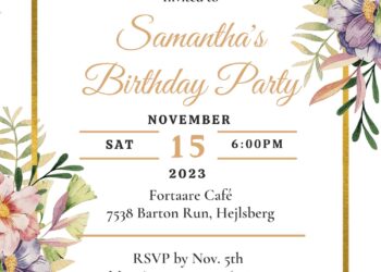 (Free) 8+ Whimsical Country Flower Canva Birthday Invitation Templates