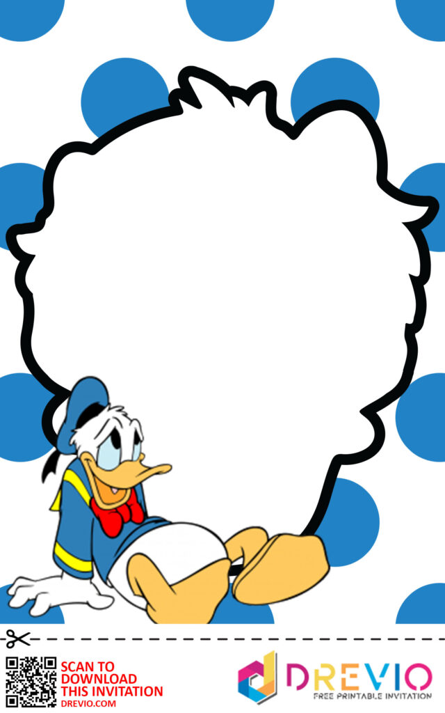 Invitation Template of Donald Duck Themed Baby Shower Invitations + Party Ideas 9