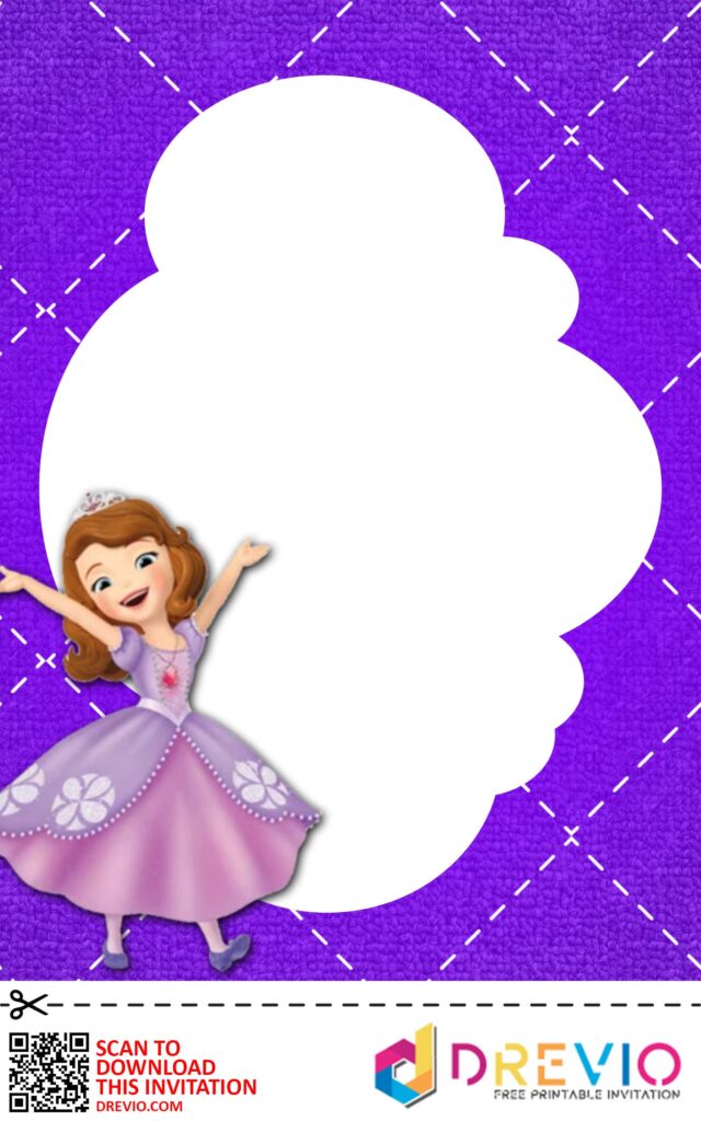 Invitation Template of [FREE INVITATIONS] Sofia the First Baby Shower Invitations + Party Ideas 9