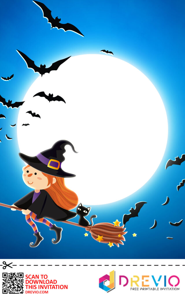 Invitation Template of [FREE INVITATIONS] Witch Themed Baby Shower Invitations + Party Ideas 9