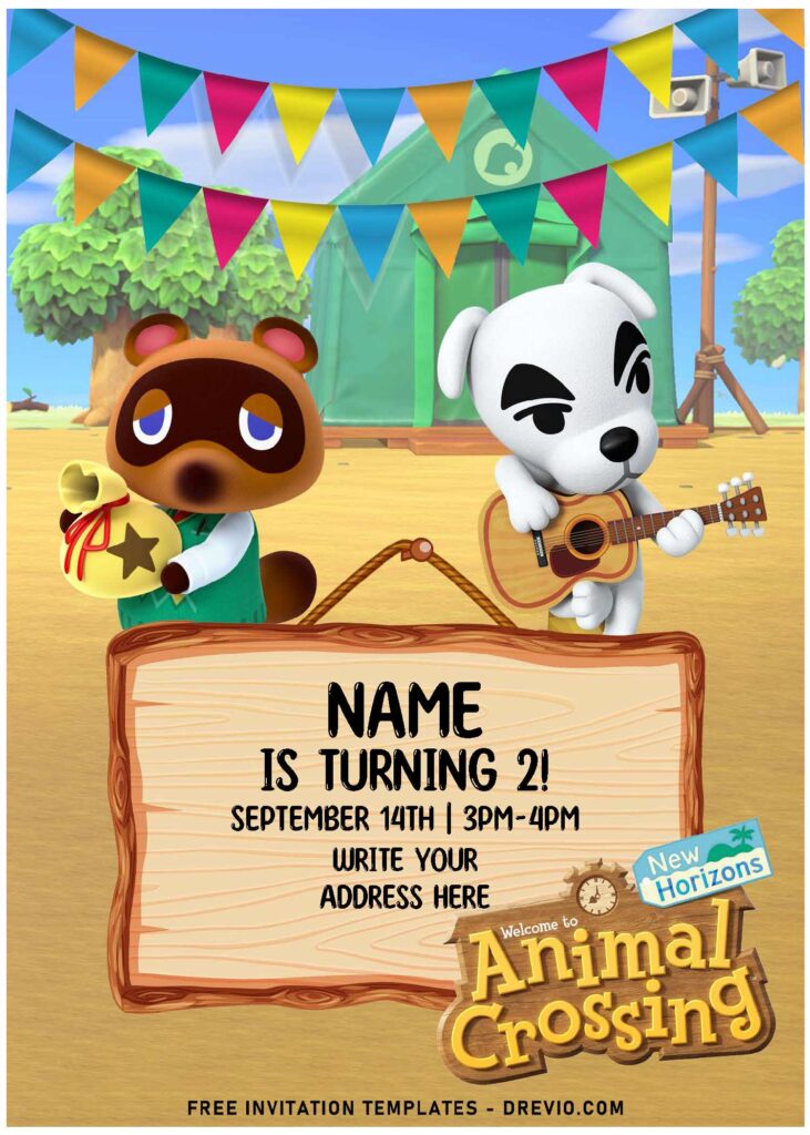 Invitation Template of (Free Editable PDF) Funny Animal Crossing Birthday Invitation Templates 3