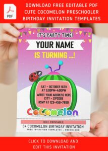 (Free Editable PDF) Cocomelon Floor Is Lava Birthday Invitation ...