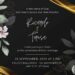 Invitation Template of (Free) 7+ Gold Flow Black Gradient Background Canva Wedding Invitation Templates 8