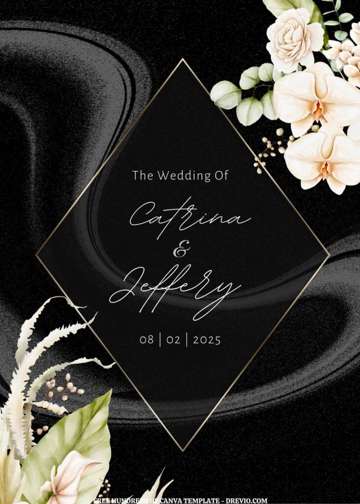 Invitation Template of (Free) 11+ Watercolor Delicated Floral Background Canva Wedding Invitation Templates 1