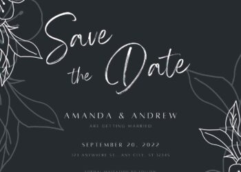 Invitation Template of (Free) 10+ Grey Background White Line Shadow Floral Canva Wedding Invitation Templates 3