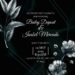 Invitation Template of (Free) 11+ Drawing Flowers Dark Green White Canva Wedding Invitation Templates 14