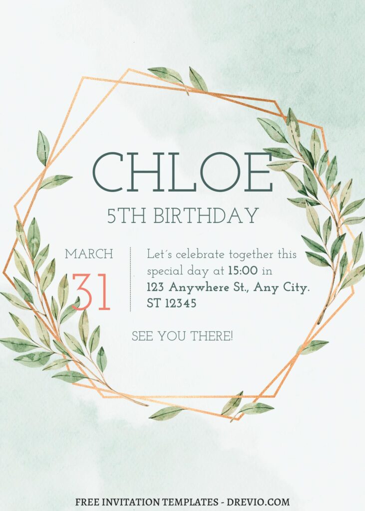 Invitation Template of FREE EDITABLE - 8+ Geometric Frame Canva Birthday Invitation Templates 8