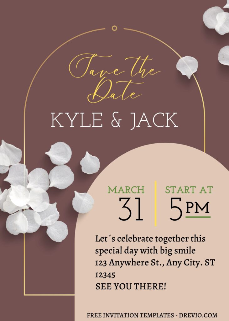 Invitation Template of FREE EDITABLE - 10+ Blossoming Arch Canva Wedding Invitation Templates 9