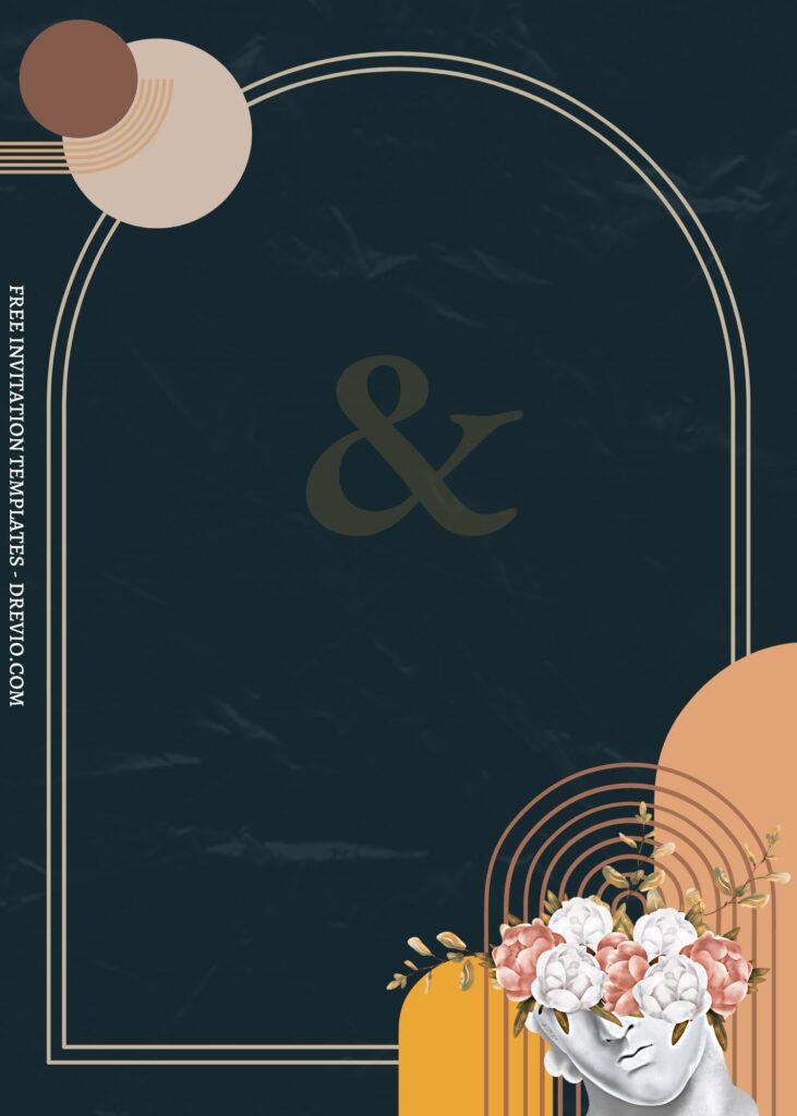 (Free) 11+ Floral Cascade Canva Wedding Invitation Templates with colorful shapes