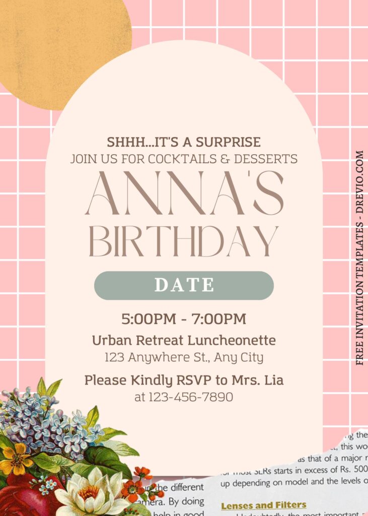 Invitation Template of FREE EDITABLE - 11+ Artsy Checker Floral Canva Invitation Templates 1