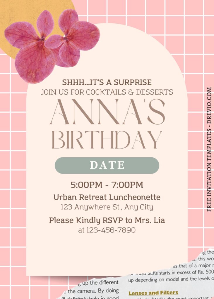 Invitation Template of FREE EDITABLE - 11+ Artsy Checker Floral Canva Invitation Templates 10