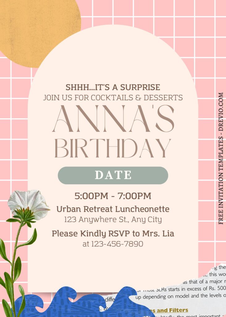 Invitation Template of FREE EDITABLE - 11+ Artsy Checker Floral Canva Invitation Templates 7