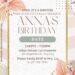 (Free) 11+ Natural Rustic Floral Canva Birthday Invitation Templates with gold frame
