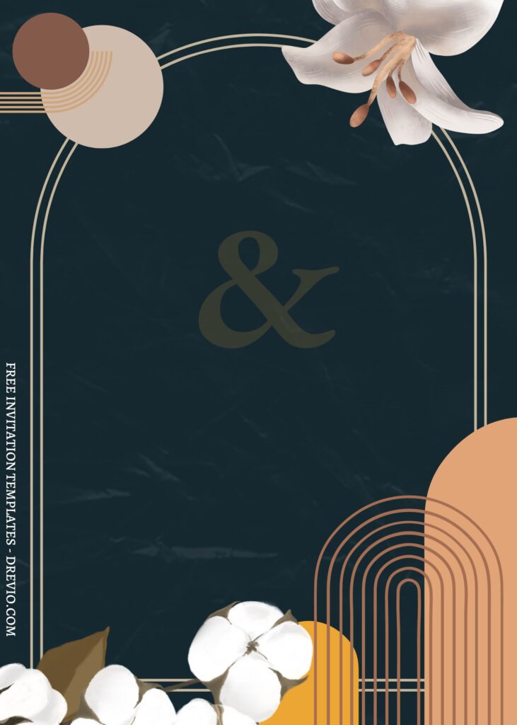 (Free) 11+ Floral Cascade Canva Wedding Invitation Templates with asymmetric lines