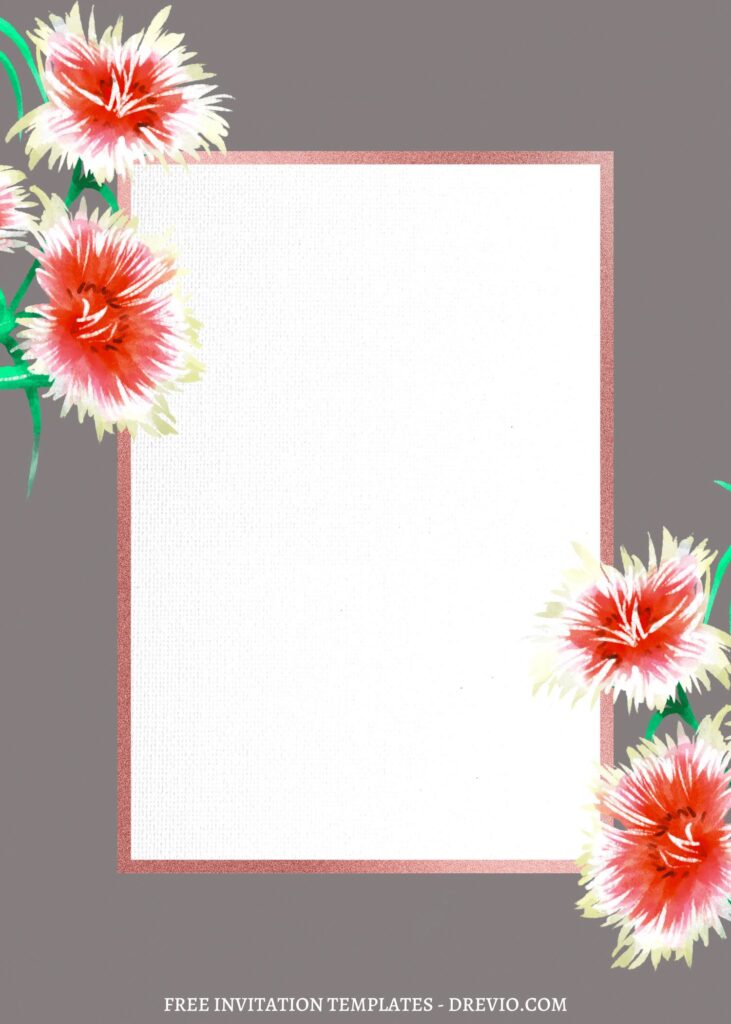 Invitation Template of (Free) 11+ Cascading Spring Flower Canva Wedding Invitation Templates 16