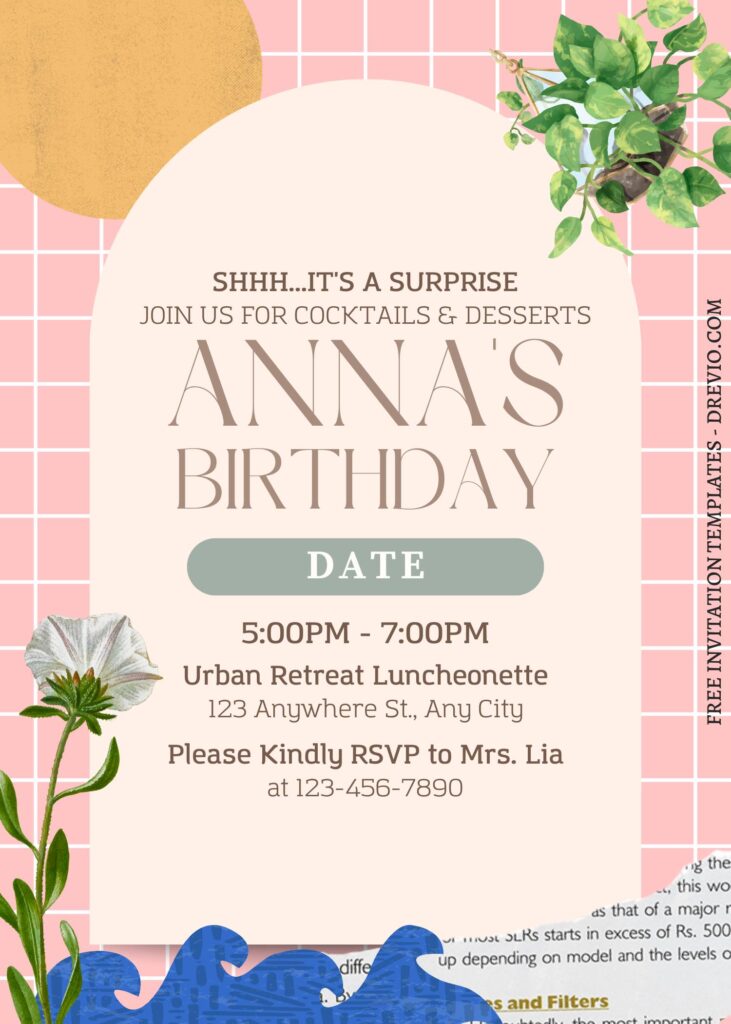 Invitation Template of FREE EDITABLE - 11+ Artsy Checker Floral Canva Invitation Templates 2