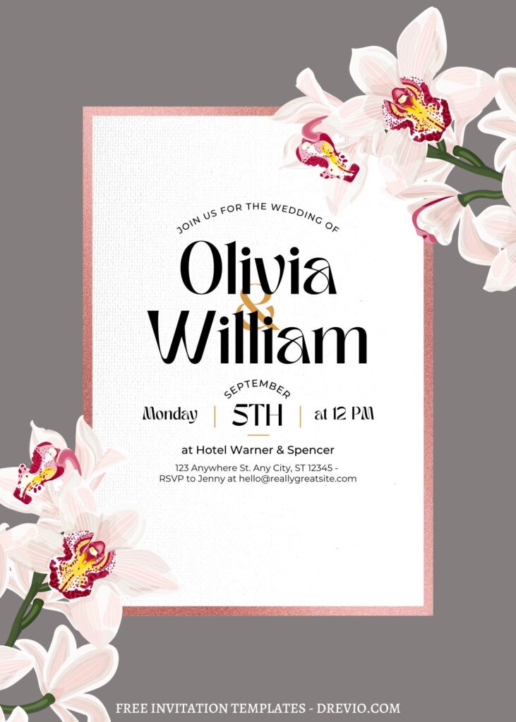 Invitation Template of (Free) 11+ Cascading Spring Flower Canva Wedding Invitation Templates 5