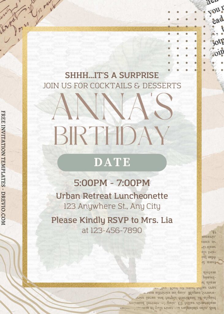 (Free) 11+ Natural Rustic Floral Canva Birthday Invitation Templates with editable text