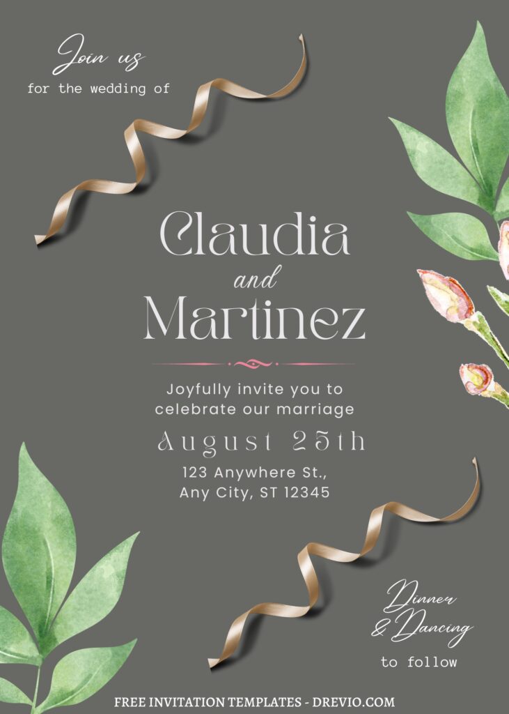 Invitation Template of FREE PRINTABLE - 11+ Garden Estate Canva Wedding Invitation Templates 10