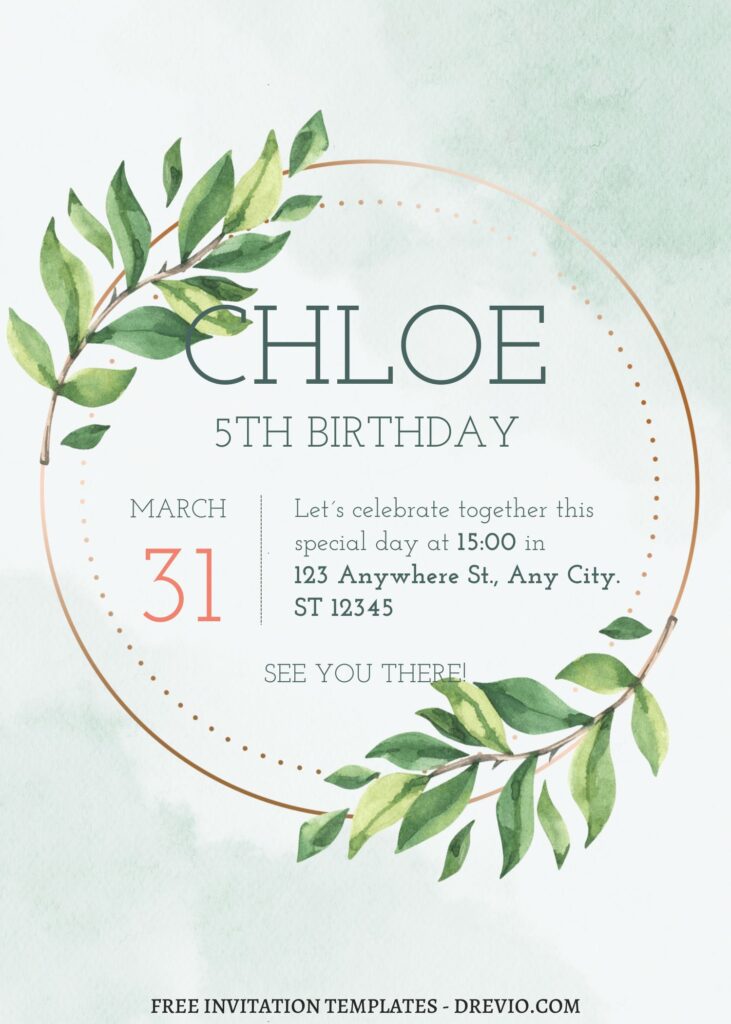 Invitation Template of FREE EDITABLE - 8+ Geometric Frame Canva Birthday Invitation Templates 6