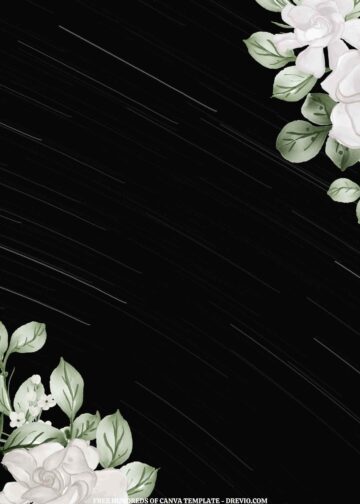 (Free) 11+ Curve Line Background White Floral Canva Wedding Invitation ...