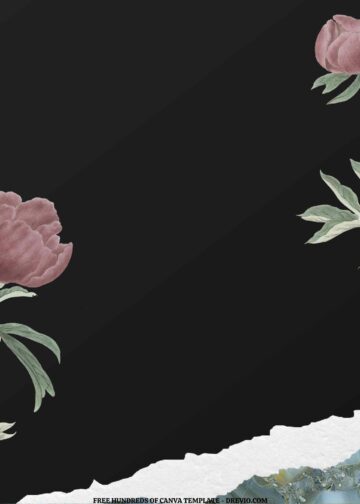 (Free) 9+ Gradient Black Background Flower Marble Canva Wedding ...