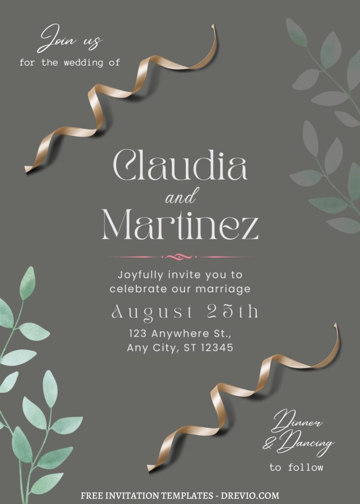 Invitation Template of FREE PRINTABLE - 11+ Garden Estate Canva Wedding Invitation Templates 7