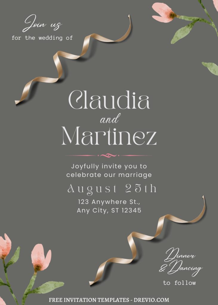 Invitation Template of FREE PRINTABLE - 11+ Garden Estate Canva Wedding Invitation Templates 6