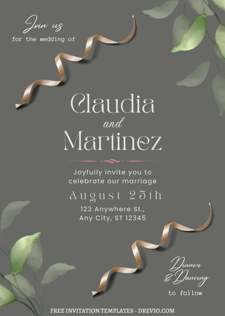 Invitation Template of FREE PRINTABLE - 11+ Garden Estate Canva Wedding Invitation Templates 5