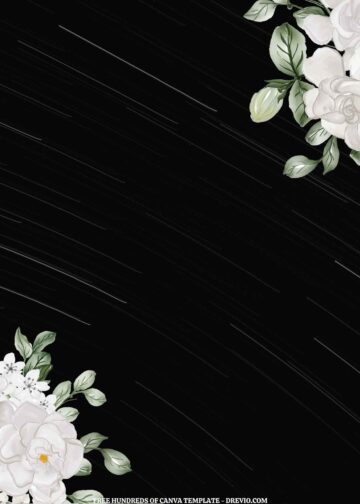 (Free) 11+ Curve Line Background White Floral Canva Wedding Invitation ...