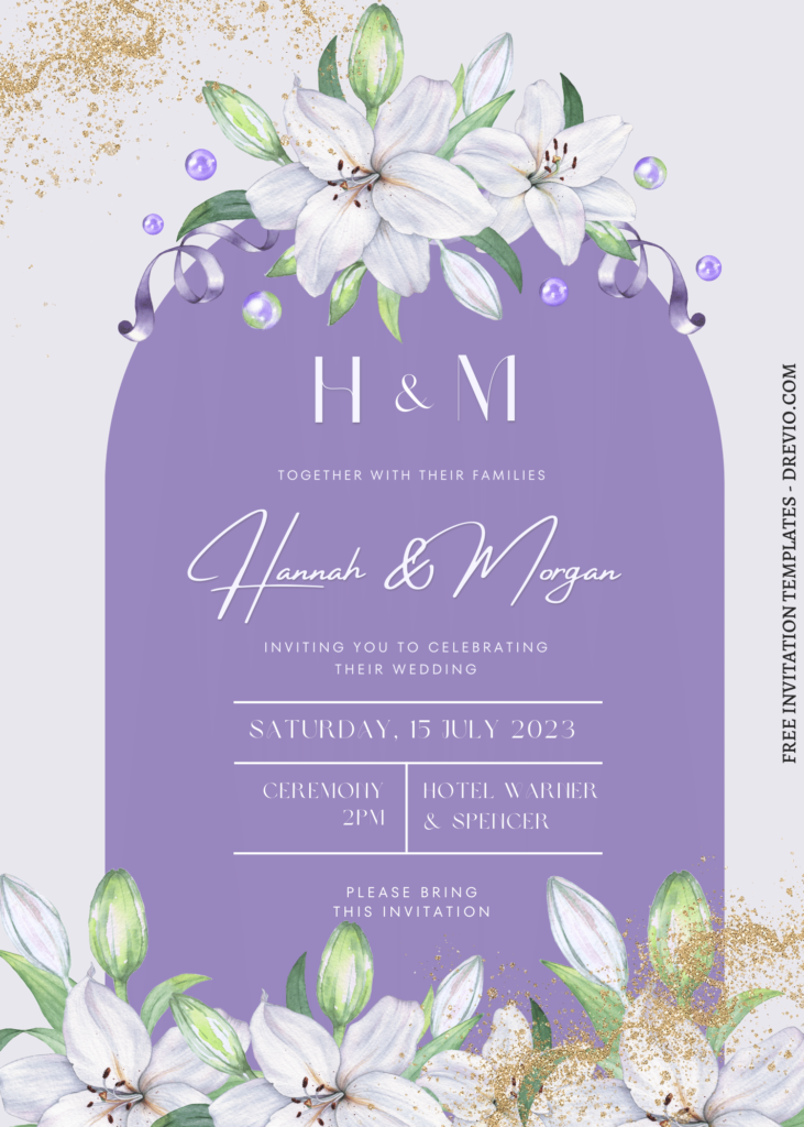 (Free) 7+ Everlasting Love Lily Canva Wedding Invitation Templates with enchanting Calla Lily