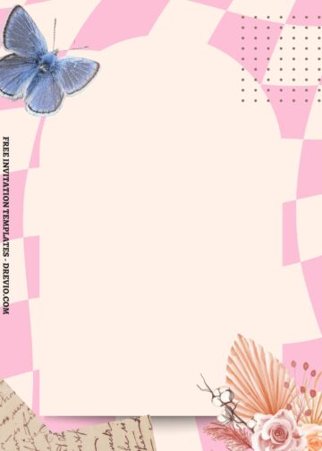(Free) 7+ Artsy Checker Wash Floral Canva Birthday Invitation Templates ...