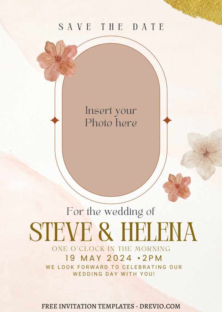 8+ Earth Tone Floral Invitation Templates with stunning typefaces