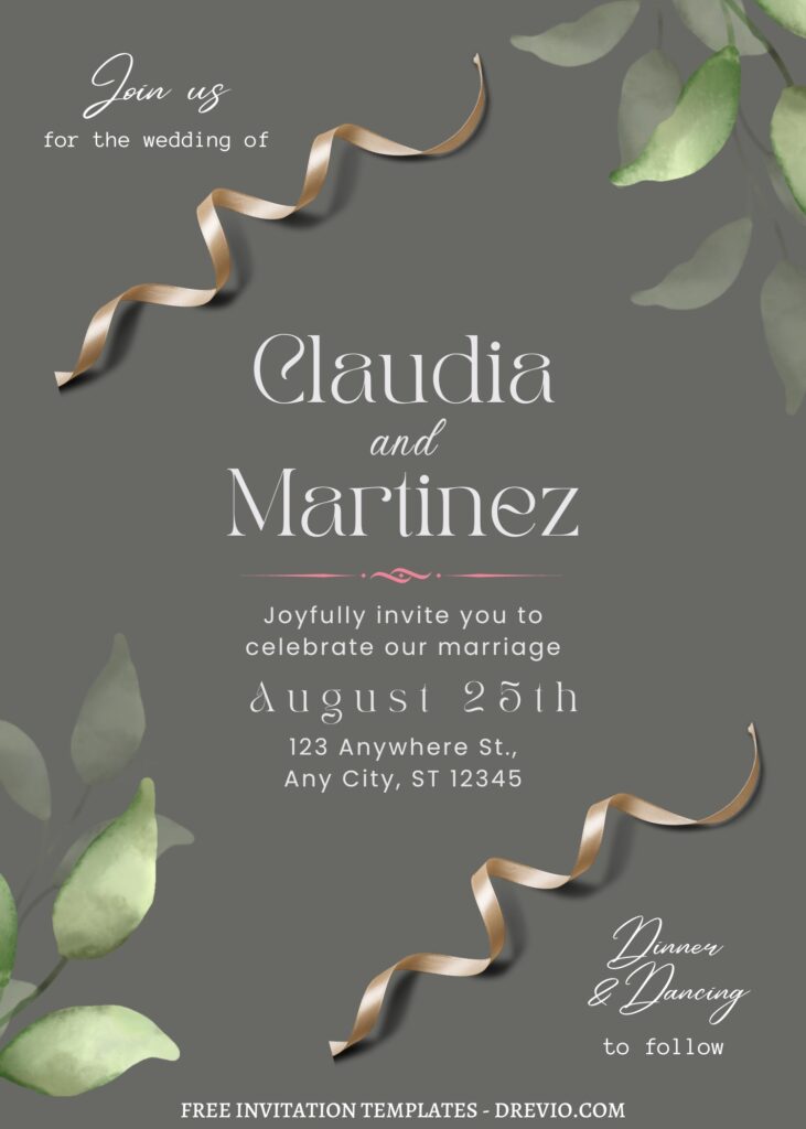 Invitation Template of FREE PRINTABLE - 11+ Garden Estate Canva Wedding Invitation Templates 4