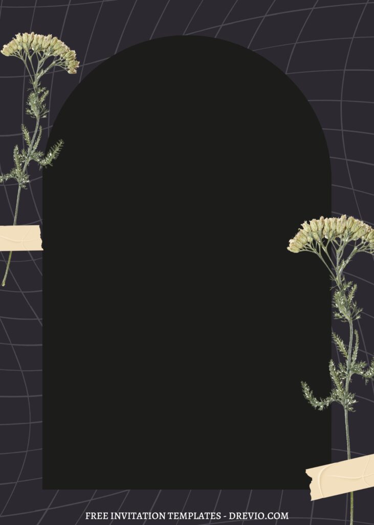 (Free) 8+ Refined Garden Canva Birthday Invitation Templates with dark background