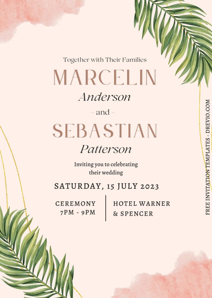 Invitation Template of FREE PRINTABLE - 8+ Vibrant Tropical Summer Canva Invitation Templates 6