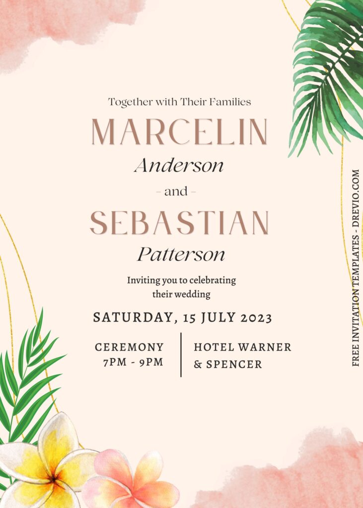 Invitation Template of FREE PRINTABLE - 8+ Vibrant Tropical Summer Canva Invitation Templates 5