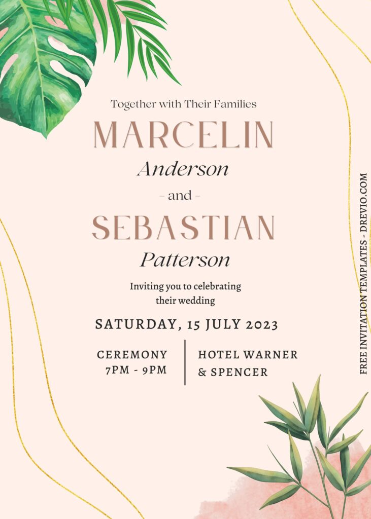 Invitation Template of FREE PRINTABLE - 8+ Vibrant Tropical Summer Canva Invitation Templates 3