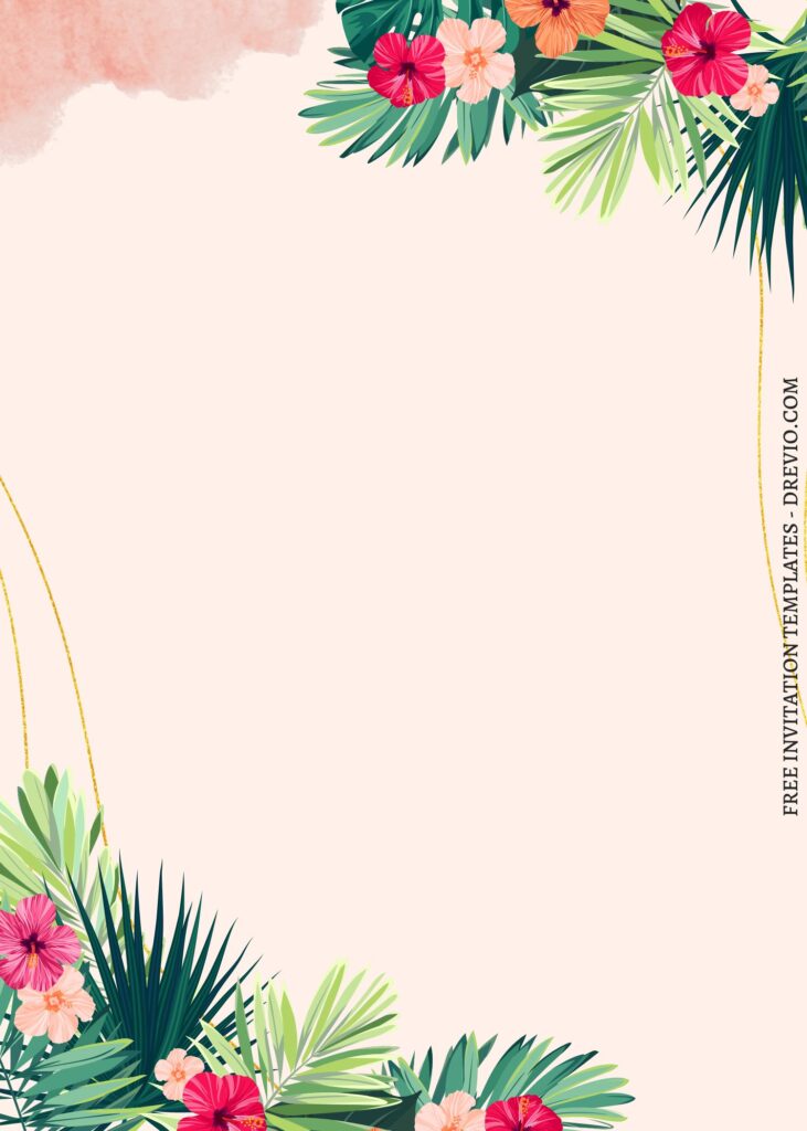 Invitation Template of FREE PRINTABLE - 8+ Vibrant Tropical Summer Canva Invitation Templates 10