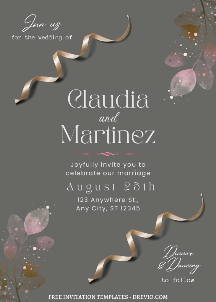 Invitation Template of FREE PRINTABLE - 11+ Garden Estate Canva Wedding Invitation Templates 3