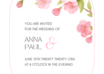 (Free) 9+ Radiating Beauty Floral Arch Canva Wedding Invitation Templates