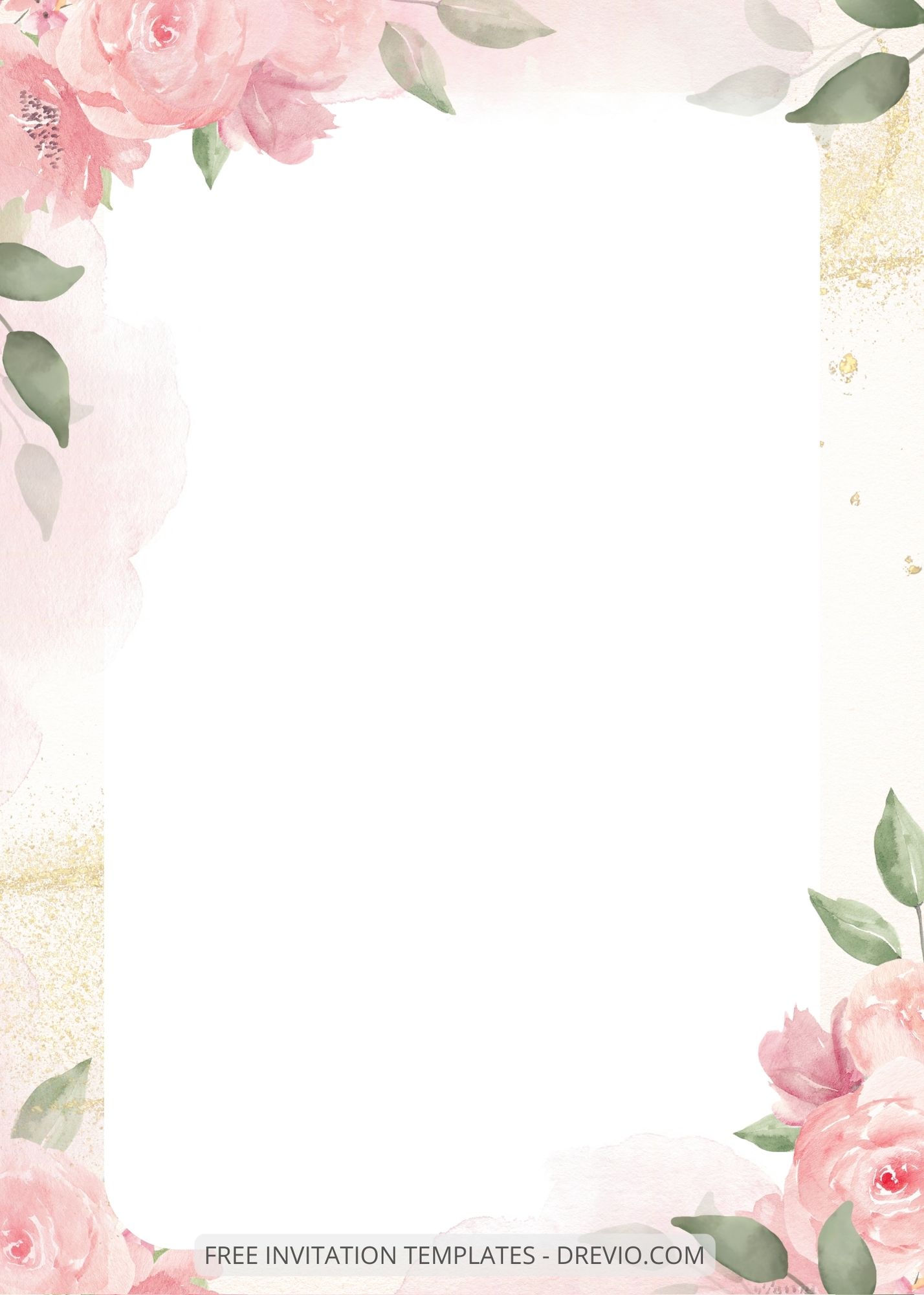 ( Free ) 7+ Charming Roses Canva Wedding Invitation Templates Two