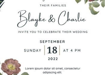 ( Free ) 7+ Flower Garden Canva Wedding Invitation Templates